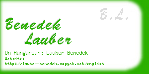 benedek lauber business card